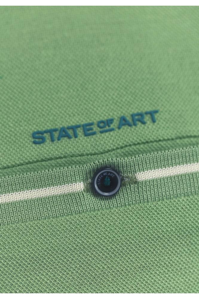 PIQUE POLO MET BORSTZAK 46115471 3600 Bladgroen uni 